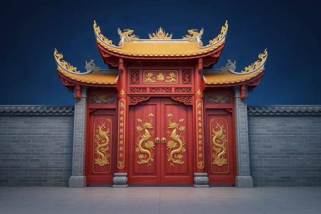 Ảnh minh hoạ cổng tam quan gỗ cho mục tổng quan đá gà BJ88