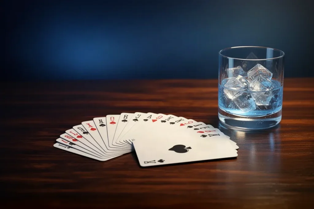 Ảnh minh hoạ ly nước và bài cho mục kinh nghiệm game bài BJ88B