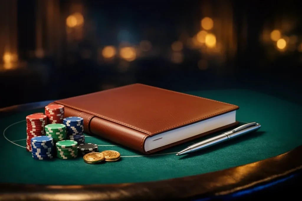 Ảnh minh hoạ cuốn sổ bìa da cho mục kinh nghiệm casino BJ88